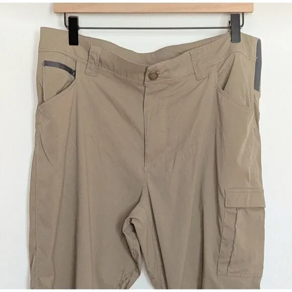 Columbia Mens Cargo Pants In Beige Size 36W 32L Lightweight - Picture 7 of 7